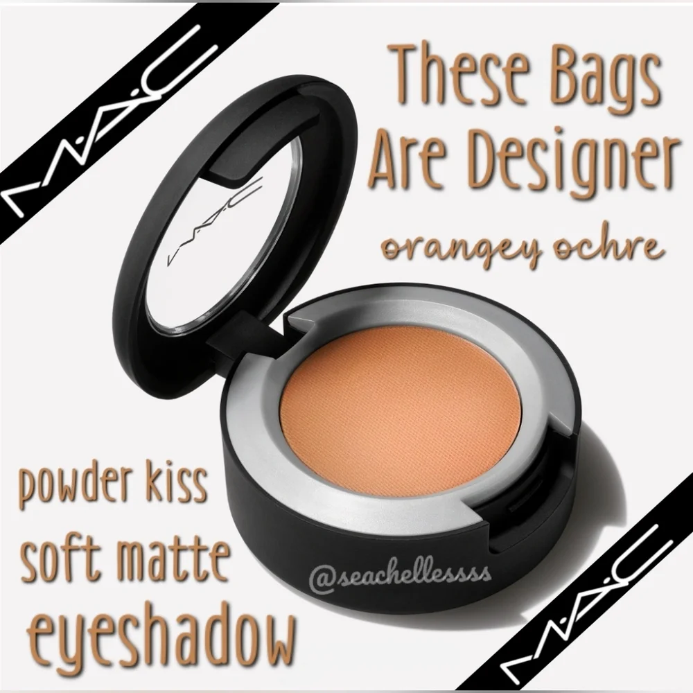 MAC Powder Kiss Soft Matte Eyeshadow These Bags Are Designer Orangey Ochre BNIB